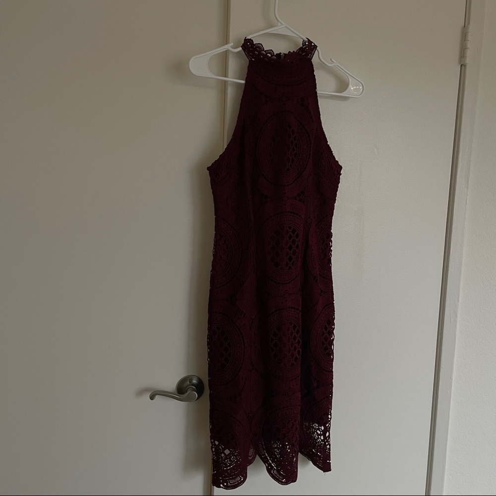 Charlotte Russe High-neck Lace Dress